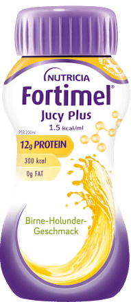 Fortimel Jucy Plus Trinknahrung Birne Holunder 4 x 200ml Fortimel