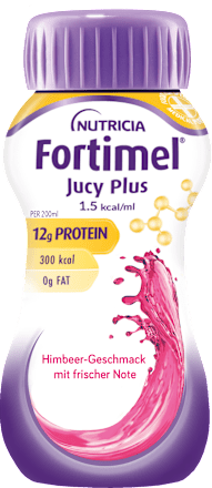 Fortimel Jucy Plus Trinknahrung Himbeere frische Note 4 x 200ml Fortimel