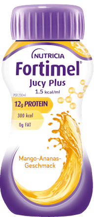 Fortimel Jucy Plus Trinknahrung Mango Ananas 4 x 200ml Fortimel