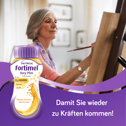 Fortimel Jucy Plus Trinknahrung Mango Ananas 4 x 200ml Fortimel