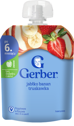 Mus owocowy jabłko, banan, truskawka po 6. miesiącu życia Gerber
