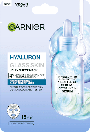 Tuchmaske Hyaluron Glass Skin Jelly Sheet GARNIER SKIN NATURALS