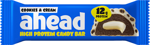 Proteinriegel Cookies & Cream ahead
