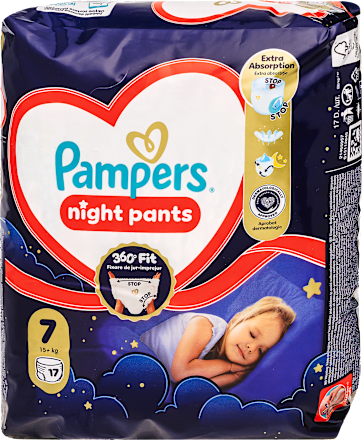 Éjszakai bugyipelenka, 7-es méret, 15+kg Pampers night pants