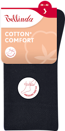 dámské ponožky Cotton Comfort, 39-42, černé Bellinda