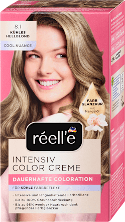 Haarfarbe Intensiv Color Creme Kühles Hellblond 8.1 réell‘e