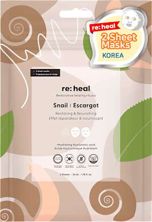 pleťová textilní maska Snail re:heal
