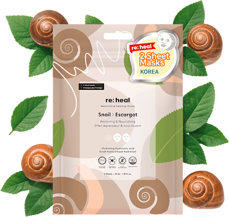 pleťová textilní maska Snail re:heal