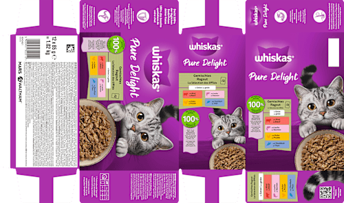 Nassfutter Katze Pure Delight Gemischtes Ragout in Gelee Whiskas