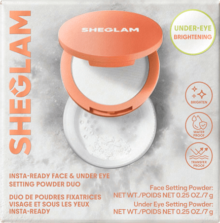 Puder Insta-Ready Face & Under Eye Setting Duo 00 Translucent SHEGLAM