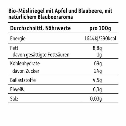 Kindersnack Crispy Riegel Apfel & Blaubeere ab 3+ Jahren (6x21 g) Freche Freunde