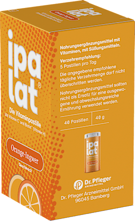 Die Vitaminpastille Orange-Ingwer Geschmack 40 St
 ipalat