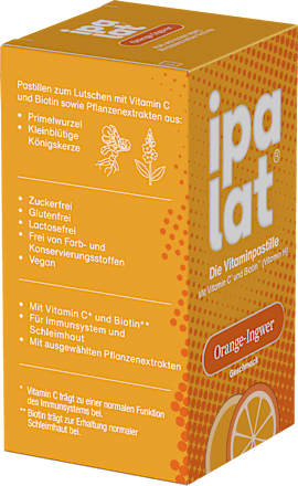 Die Vitaminpastille Orange-Ingwer Geschmack 40 St
 ipalat