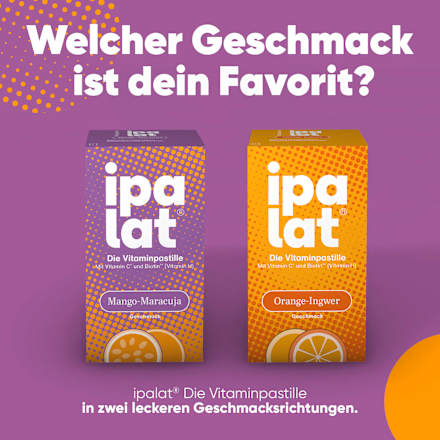 Die Vitaminpastille Orange-Ingwer Geschmack 40 St
 ipalat