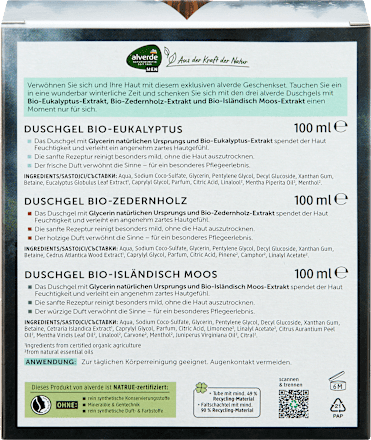 Geschenkset, Duschgel Men 3tlg alverde NATURKOSMETIK