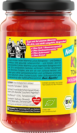 Tomatensauce, Bolognese mit Rindfleisch für Kinder PPURA