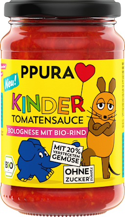 Tomatensauce, Bolognese mit Rindfleisch für Kinder PPURA