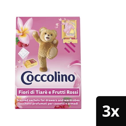 Vonné vrecká do šatníka - vôňa kvetov Tiaré a červeného ovocia Coccolino