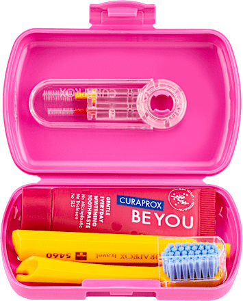 Комплект за устна хигиена Bе You, розов цвят CURAPROX