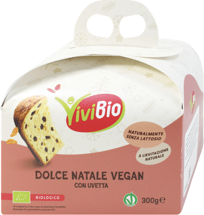 Dolce Natale biologico e vegan con uvetta Vivibio