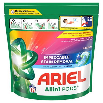 Detergent de rufe capsule AIO Color ARIEL