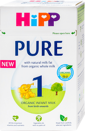 Organic Pure 1 mliječna formula, 0+ mj. HiPP
