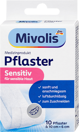 Pflaster Sensitiv 10 cm x 6 cm Mivolis