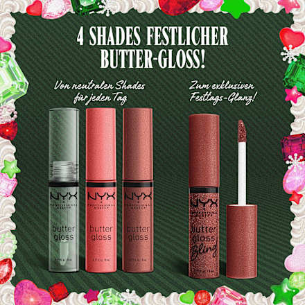 Lippengloss Set XMAS Butter Gloss Kit 4tlg NYX PROFESSIONAL MAKEUP