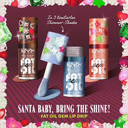 Lipgloss XMAS Fat Oil Gem Peach Diamond NYX PROFESSIONAL MAKEUP