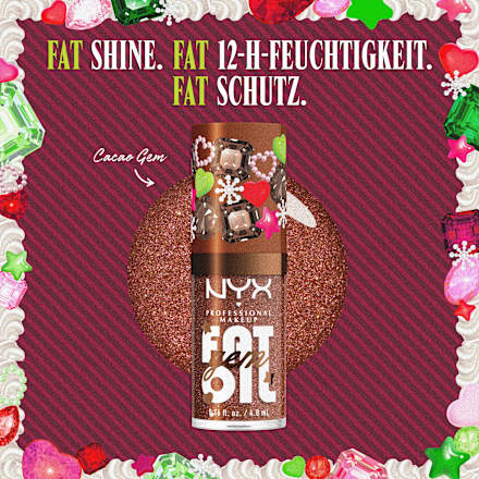 Lipgloss XMAS Fat Oil Gem Cacao Gem NYX PROFESSIONAL MAKEUP