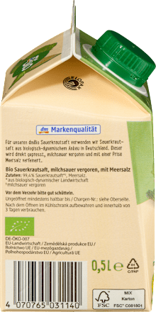 Direktsaft, Sauerkraut dmBio
