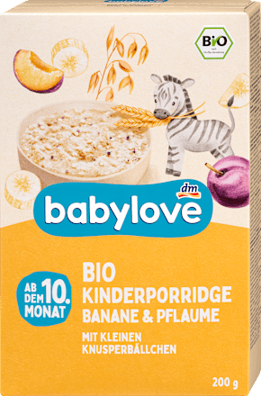 Porridge Banane & Pflaume ab dem 10. Monat babylove
