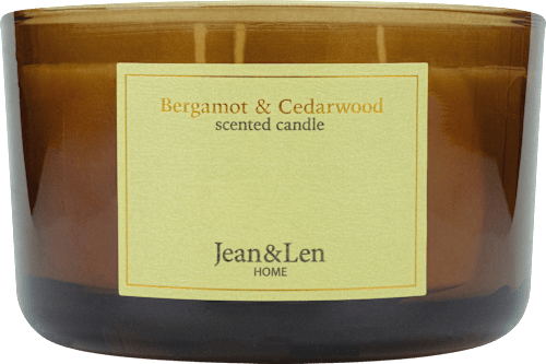3-Docht Duftkerze Bergamot & Cedarwood (460 g) Jean&Len