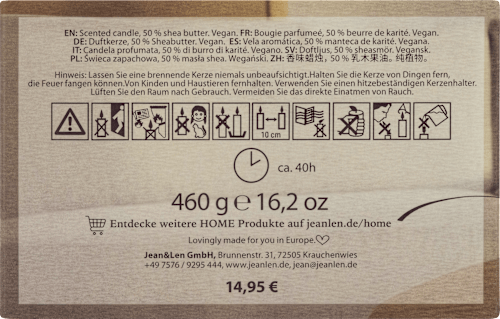 3-Docht Duftkerze Bergamot & Cedarwood (460 g) Jean&Len
