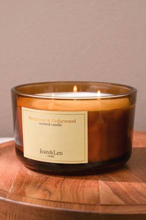 3-Docht Duftkerze Bergamot & Cedarwood (460 g) Jean&Len