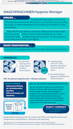 Waschmaschinenreiniger Hygiene Dr. Beckmann