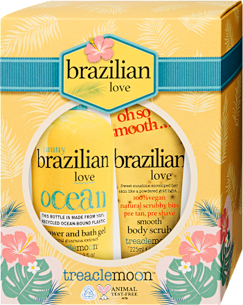 Ajándékcsomag tusfürdővel és testradírral, Brazilian love Treaclemoon