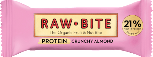 Barretta proteica 21% biologica crunchy alla mandorla RAW BITE