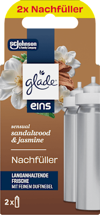 Lufterfrischer Minispray eins Sensual Sansalwood & Jasmine Nachfüllpack (2 x 10ml) glade
