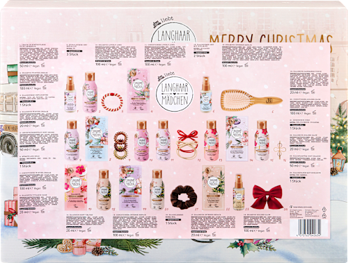 Adventskalender 2026 MERRY CHRISTMAS wear your hair with love LANGHAARMÄDCHEN