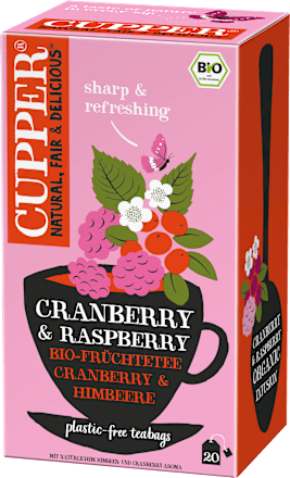 Früchtetee mit Cranberry & Himbeere (20 Beutel) Cupper