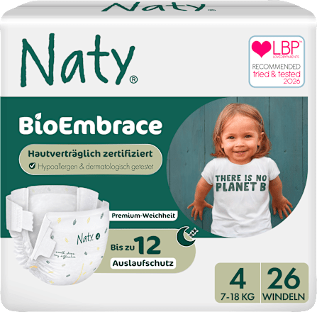Windeln BioEmbrace Gr. 4 (7-18 kg) Naty