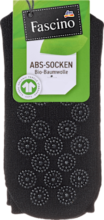 ABS-Socken mit Bio-Baumwolle schwarz Gr. 35-38 Fascino