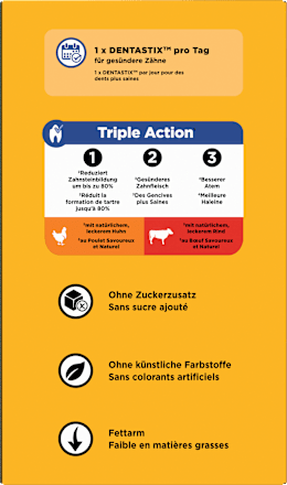 Kausnack Hund Zahnpflege DentaStix für große Hunde, Multipack (6x7 Stück) Pedigree