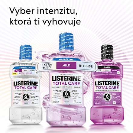 Ústna voda Total Care Teeth Protection Clean Mint Listerine