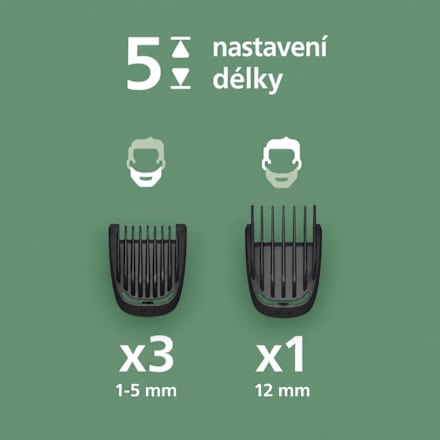 Series 3000 multifunkční zastřihovač na tvář a vlasy 6 v 1 MG3915/15 Philips