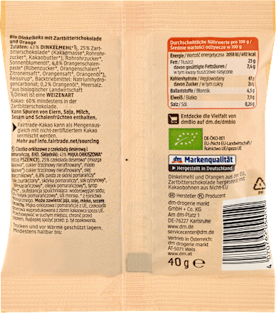 Sternkeks mit Orange Zartbitterschokolade, Adventskalender zum Selbstgestalten 2026 dmBio