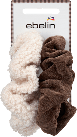 Scrunchies Teddystoff & Cord, beige/braun ebelin