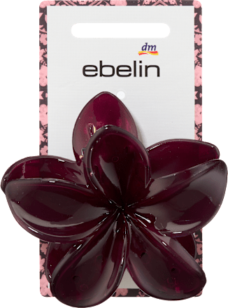 Haarklammer Blumen, aubergine ebelin