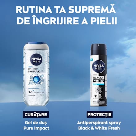 Deodorant spray Black&White invisible Fresh NIVEA MEN